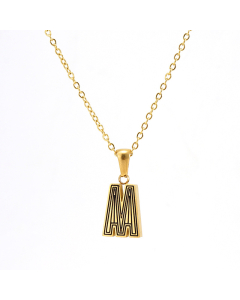 M Initial Necklaces for Women Girls 18k gold Chain Necklace CA7810230