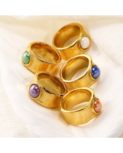Wholesale Stainless Steel Ring Magic Color Imitation Ceramic Ring 