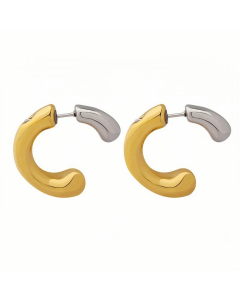 Minimalism C Shape Titanium Steel Earrings Swatch Version CA08811334