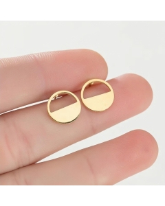 Minimalism Half Circle Stainless Steel Earring Studs Earrings CA08810962