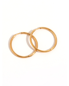 Wholesale Fine Jewelry Minimalism Individual Earrings Stainless Steel Plated 18K Gold Basic Earrings For Women