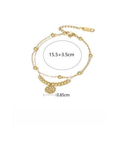Non-fading Geometric Stainless Steel Pendant Bracelet 