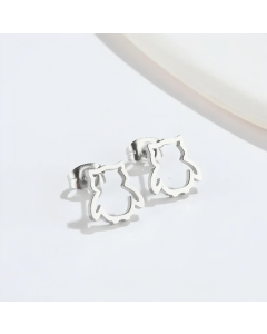Minimalism Style Owl Titanium Steel Earring Plated Earrings Top Review CA08810979