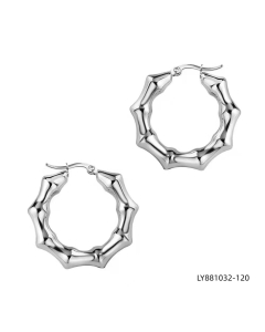 Minimalist solid color stainless steel plated earring-Steel Color-23