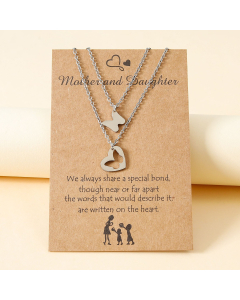 Mothers Day Stainless Steel Necklace With Hollow Butterfly Necklace CA7810131
