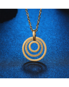 Multi-circles Female Collarbone Sweater Chain Necklace-01