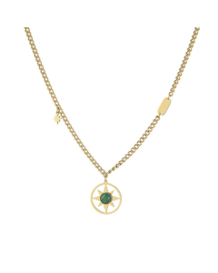 Necklace with Round Pendant Star Inside CA7810024