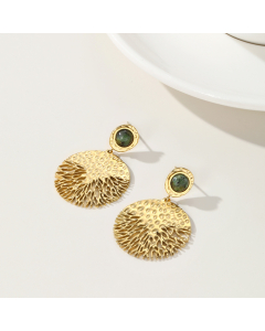 Wholesale Female Earrings Natural Stone Stainless Steel Earrings 