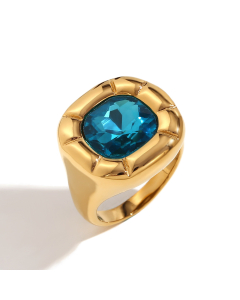 Stainless Steel Gold Plated Ring Fine Colorza Jewelry