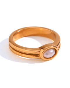 Stainless Steel Gold Plated Ring Fine Colorza Jewelry