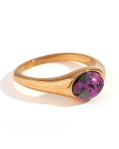 Stainless Steel Gold Plated Ring Fine Colorza Jewelry
