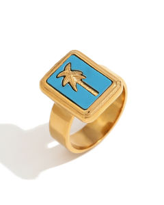 Stainless Steel Gold Plated Ring Fine Colorza Jewelry