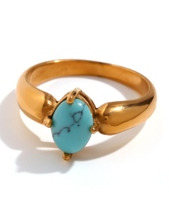 Stainless Steel Gold Plated Ring Fine Colorza Jewelry