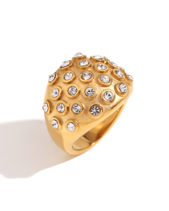 Stainless Steel Gold Plated Ring Fine Colorza Jewelry