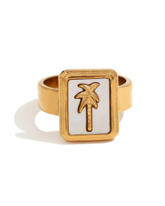 Stainless Steel Gold Plated Ring Fine Colorza Jewelry