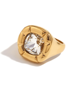 Stainless Steel Gold Plated Ring Fine Colorza Jewelry