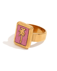 Stainless Steel Gold Plated Ring Fine Colorza Jewelry