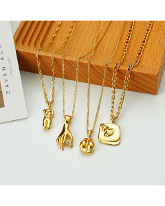 New Retro Hiphop Human Body Pendent Stainless Steel Sweater Chain CA7810166