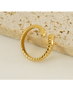 Wholesale Fashion INS Design Cute Non-fading Caterpillars Plating Stainless Steel Ring