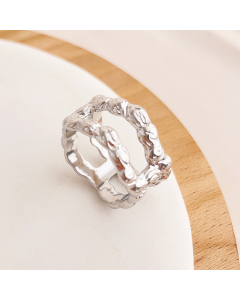 Retro Fashion Personality Non-fading Irregular Stainless Steel Ring