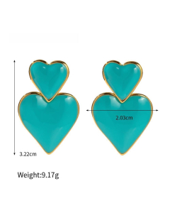 Wholesale Stainless Steel Love Pendant Earrings 