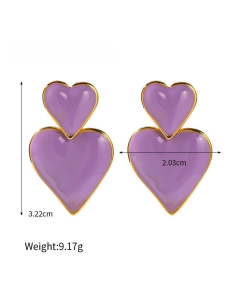 Wholesale Stainless Steel Love Pendant Earrings 