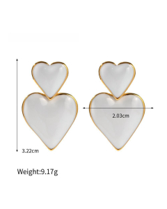 Wholesale Stainless Steel Love Pendant Earrings 