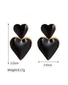Wholesale Stainless Steel Love Pendant Earrings 