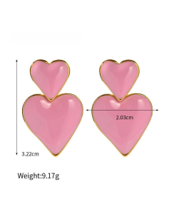 Wholesale Stainless Steel Love Pendant Earrings 