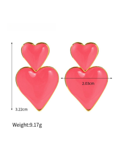 Wholesale Stainless Steel Love Pendant Earrings 