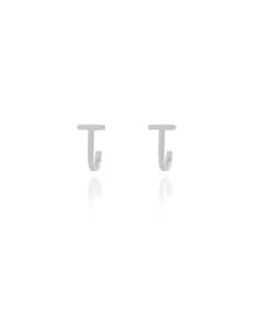 Non-fading T-stud Earrings Plated 18K Gold Earrings Stainless Steel Earrings 
