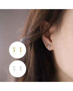 Wholesale Stainless Steel Earrings T-stud Earrings 