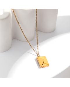 Fashion 26 Letter Titanium Steel Pendant Plating Necklace Colorza