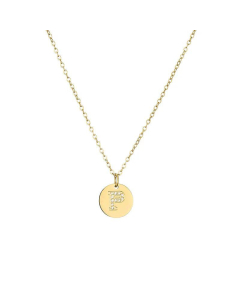 Fashion Diamond Clavicle Chain Letter Pendant Titanium Steel Necklace-P