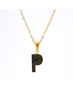 P Initial Necklaces for Women Girls 18k gold Chain Necklace CA7810230