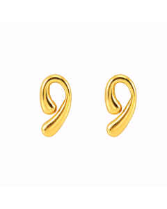Female Niche Design French Style Temperament Personality Water Drop Earrings Stainless Steel Earrings 