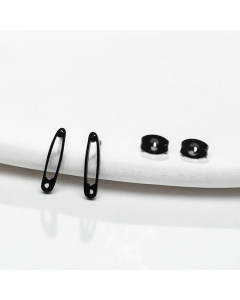 Pin Style Stainless Steel Earring Funny Black Studs Earring CA08810972