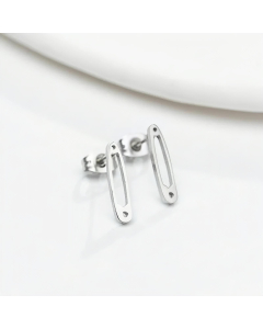 Pin Style Stainless Steel Earring Funny Steel Studs Earring CA08810972