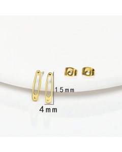 Pin Style Stainless Steel Earring Funny Studs Earring Size CA08810972