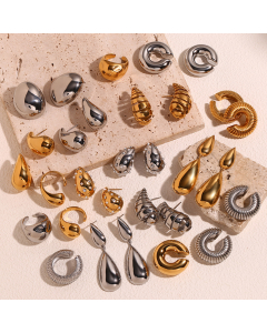Wholesale Stainless Steel Earrings, Ear Stud, Minimalist Style Jewelry High Quality Stainless Steel Earring, Ear Clip, Item No. LY881022