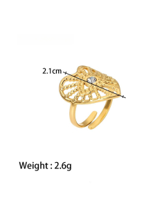 High Quality Retro Stainless Steel Ring 18k Gold-Plated Ring Inlay Malachite Fine Jewelry Wholesale