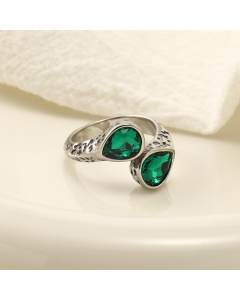 Wholesale Stainless Steel Ring Zircon Inlaid Ring