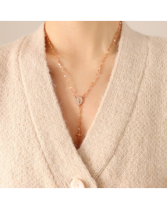 Rose Gold New Geometric Jesus Cross Pendant Necklace In Wholesale CA7810135