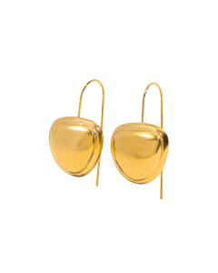 Fashion Minimalism Round Drop Stainless Steel Polished Smooth-surface Earrings