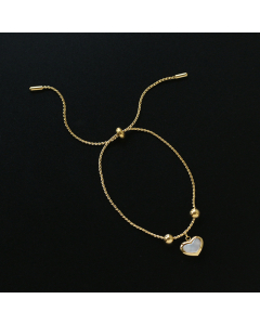 Minimalism Shell White Fritillaria Heart Love Stainless Steel Bracelet