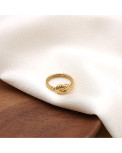 Wholesale Stainless Steel Ring Popular Personality New Simple Knotted Gold Plated Ring