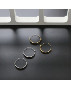 Wholesale Stainless Steel Earrings Large Geometric Smooth Splicing Earrings