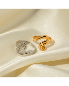 Wholesale Stainless Steel Ring 18K Gold Plated Geometric Ring