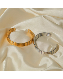 Wholesale Stainless Steel Bracele Three Layers Opening Bracelet