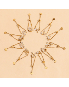 Wholesale Stainless Steel Ring Adjustable 12 Constellation Ring
